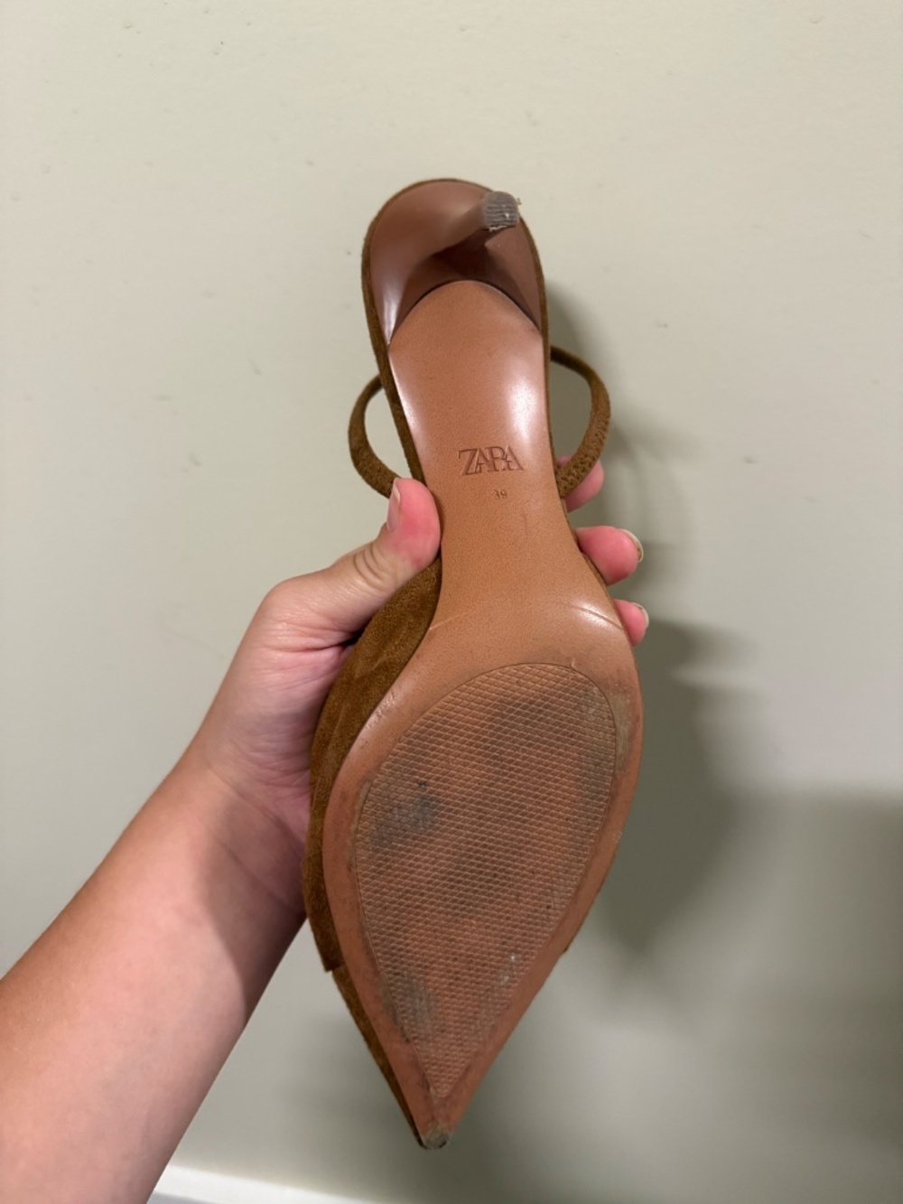 Zara Suede Kitten Heel Slingbacks - Picture 4 of 4
